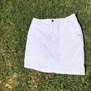 White Midi Skort